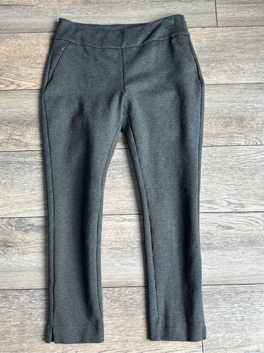 Soft Surroundings Perfect Ponte Pull-On Skinny Ankle Pants Gray Sz Small PETITE